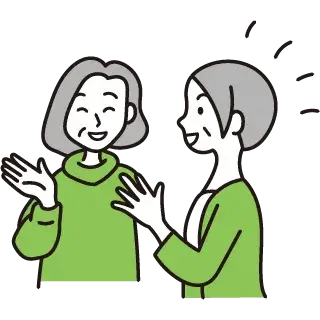 おやつ・談笑（社会参加のリハビリ）